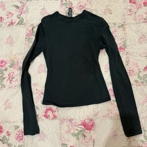 SKIMS Elegant Black Long Sleeve Tee